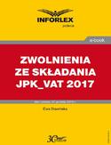 Ebook ZWOLNIENIA ZE SKŁADANIA JPK_VAT 2017