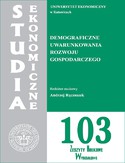 Ebook Demograficzne uwarunkowania rozwoju gospodarczego. SE 103