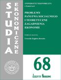 Ebook Problemy państwa socjalnego i teoretyczne zagadnienia ekonomii. SE 68