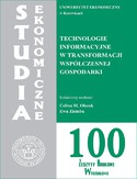 Ebook Technologie informacyjne w transformacji współczesnej gospodarki. SE 100
