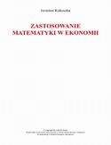 Ebook Zastosowanie matematyki w ekonomii