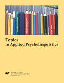 Ebook Topics in Applied Psycholinguistics