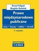 Ebook Prawo międzynarodowe publiczne Testy. Kazusy. Tablice. Słownik